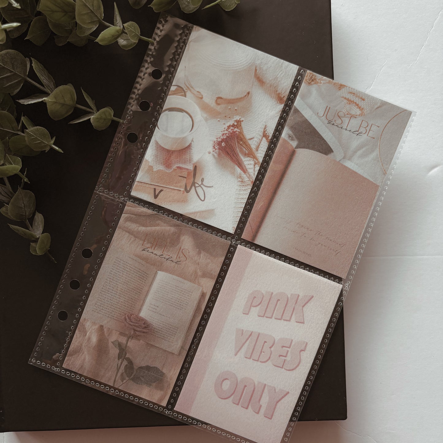 Aesthetic Binder Cards – Set of 4 (Fits A5 Binders)