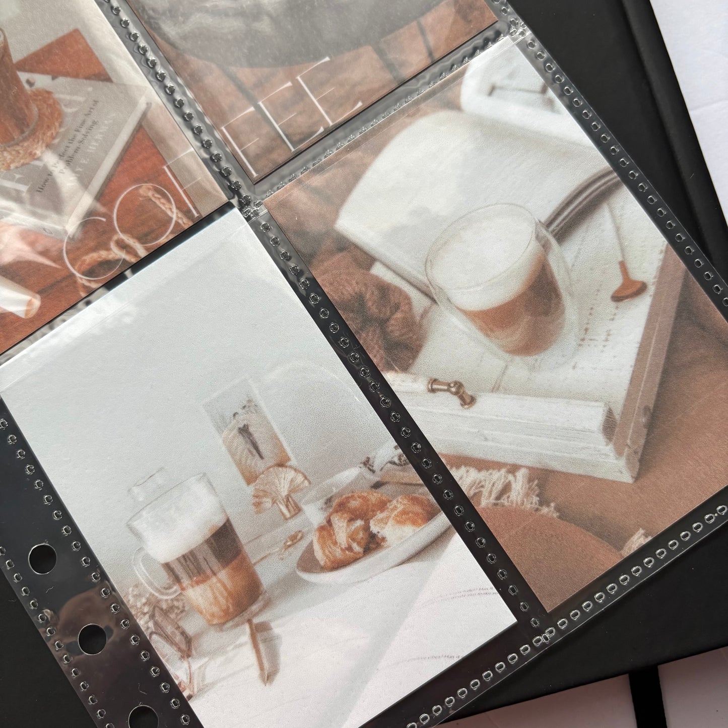 Coffee Aesthetic Binder Cards – Set of 4 (Fits A5 Binders)