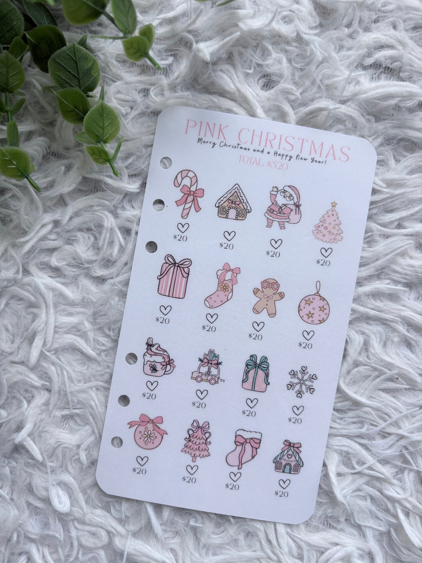 Pink Christmas Saving Challenge
