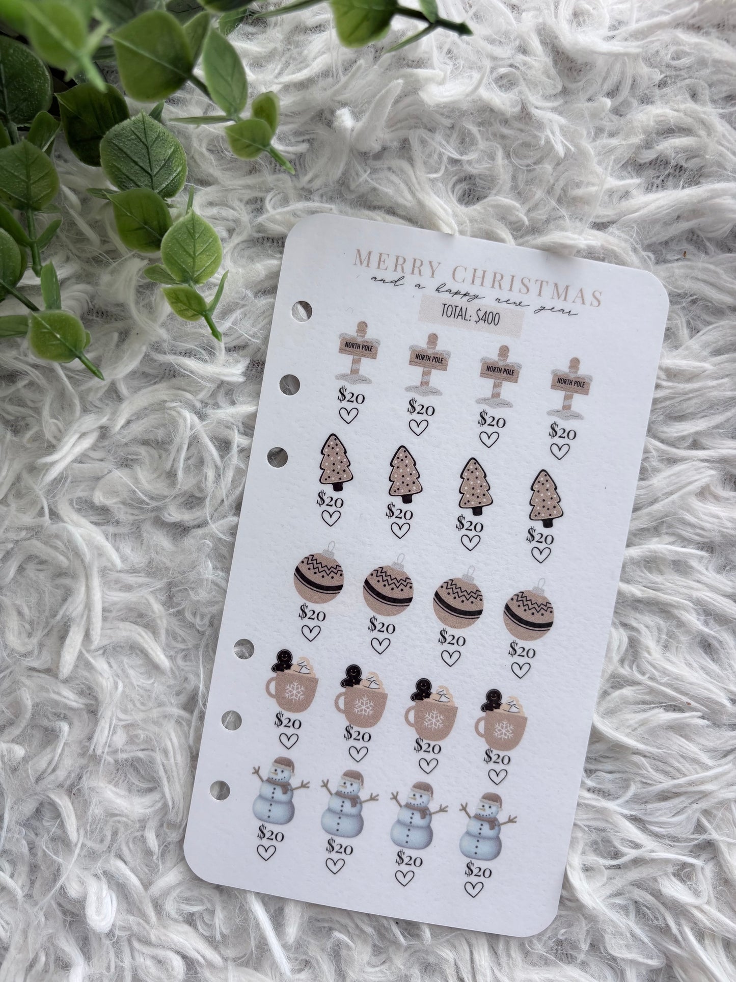 Tan Christmas Saving Challenge