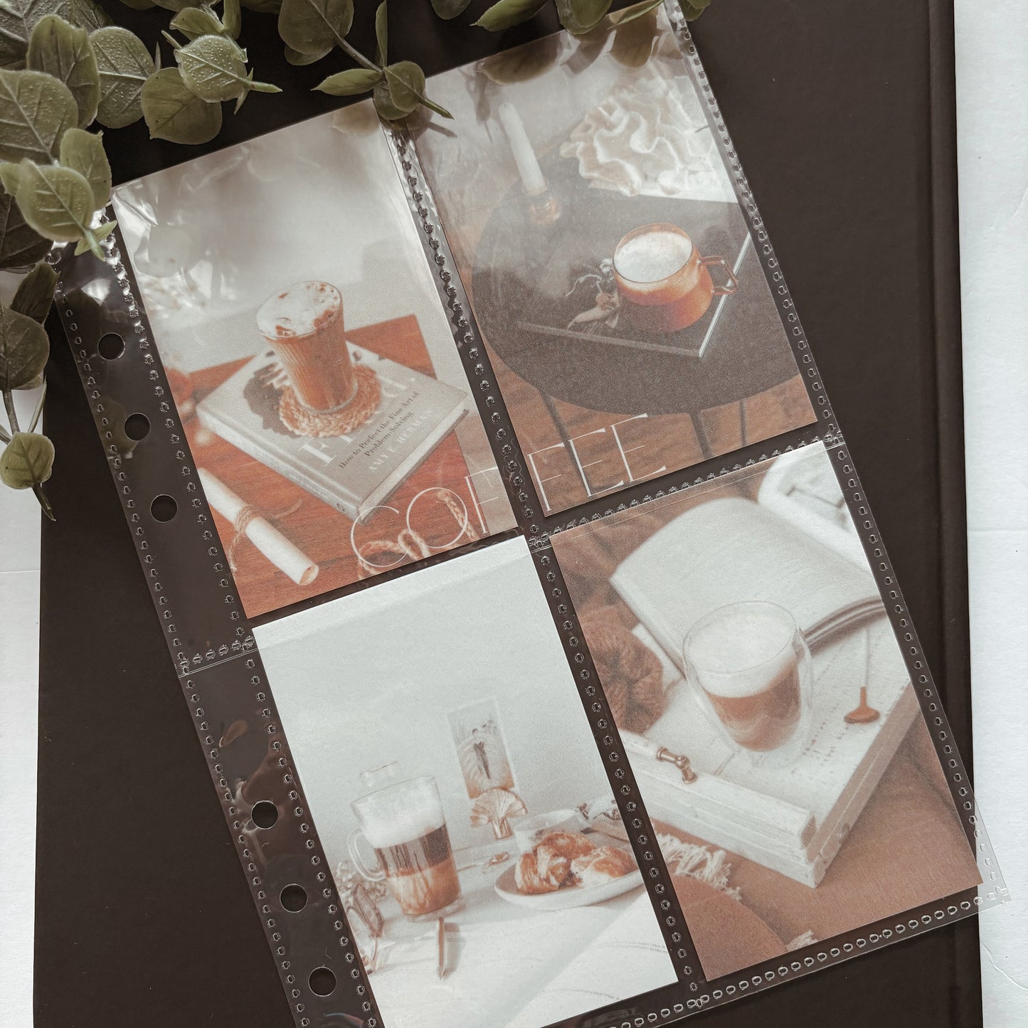Coffee Aesthetic Binder Cards – Set of 4 (Fits A5 Binders)