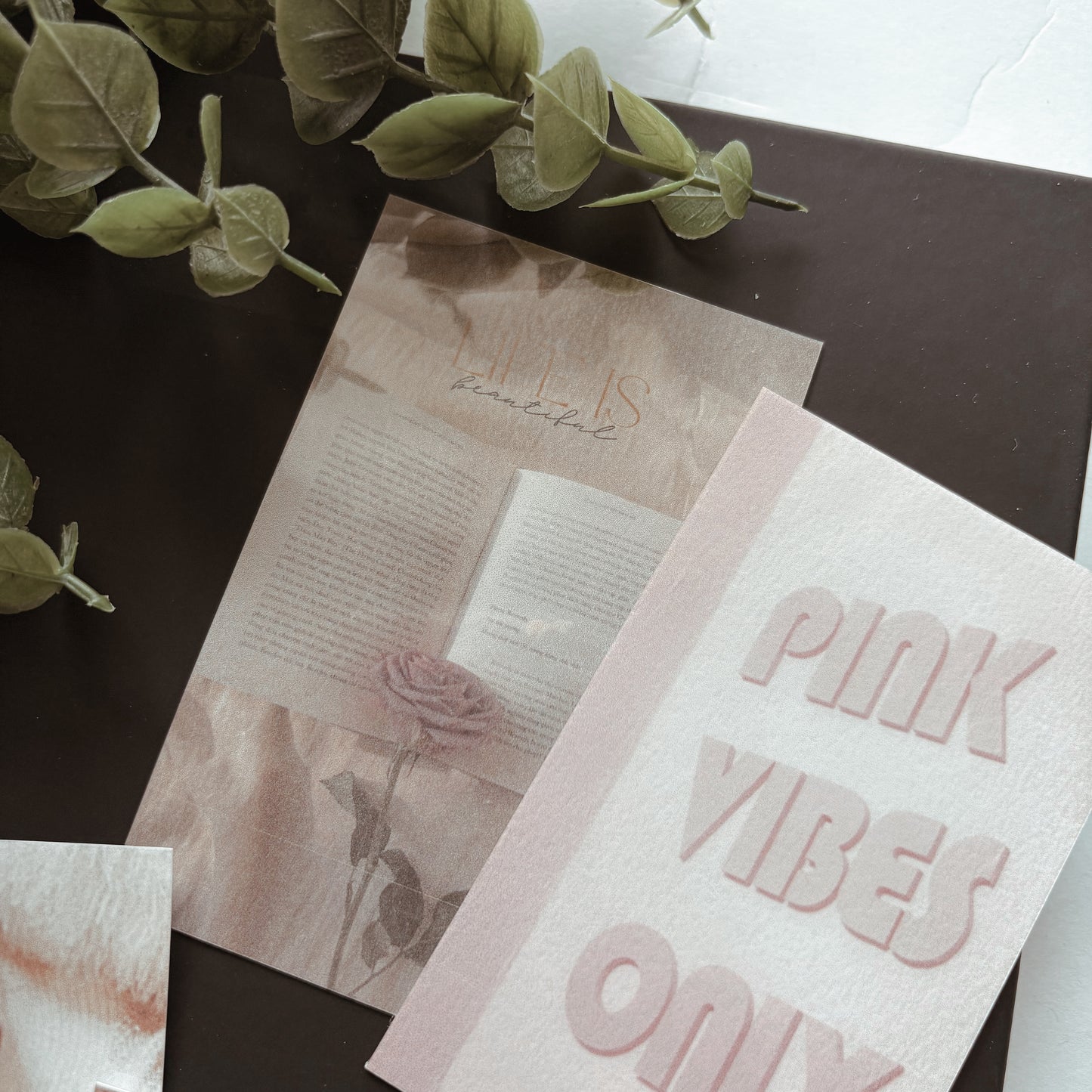 Aesthetic Binder Cards – Set of 4 (Fits A5 Binders)