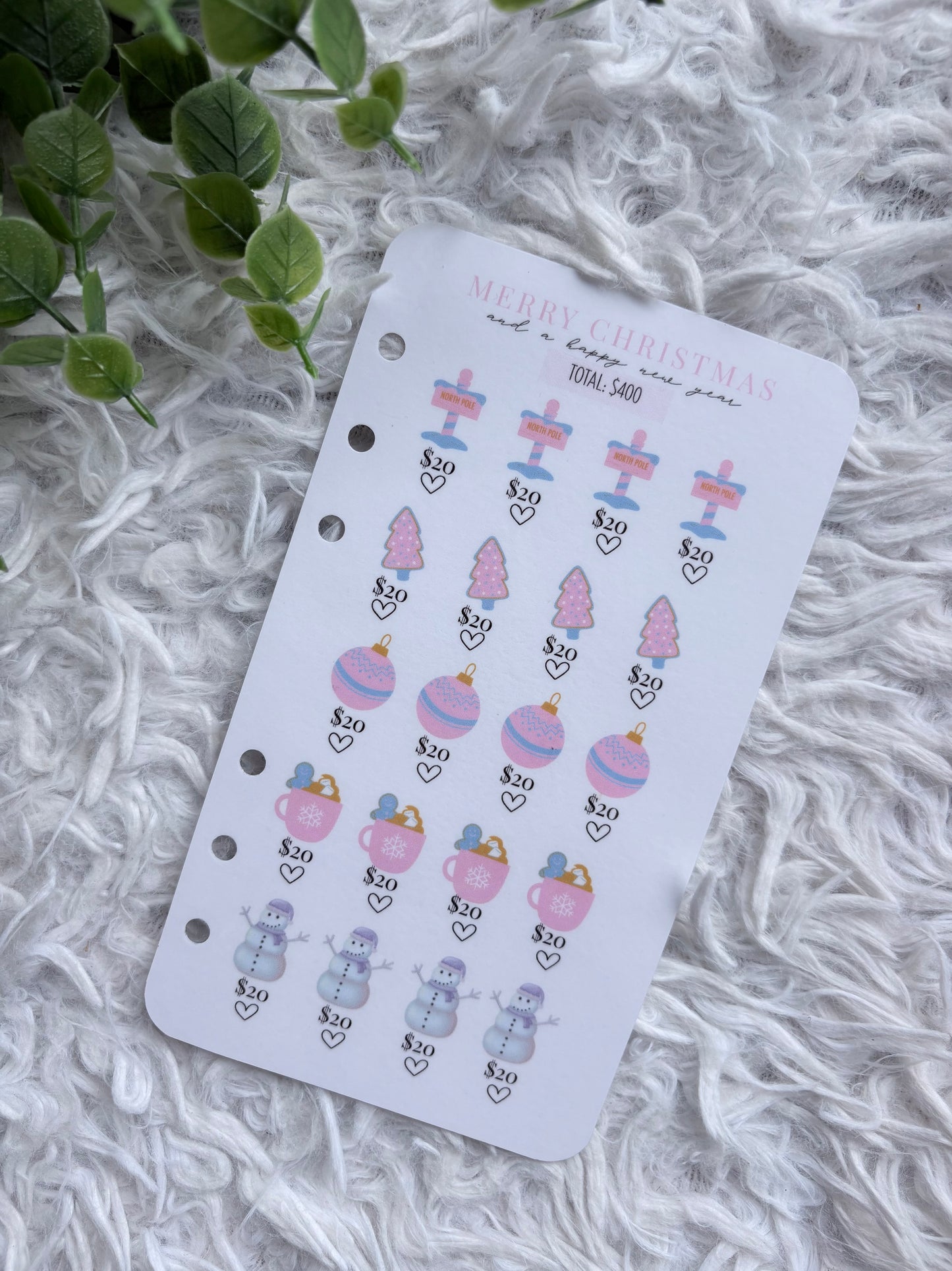 Pink & Blue Christmas Saving Challenge