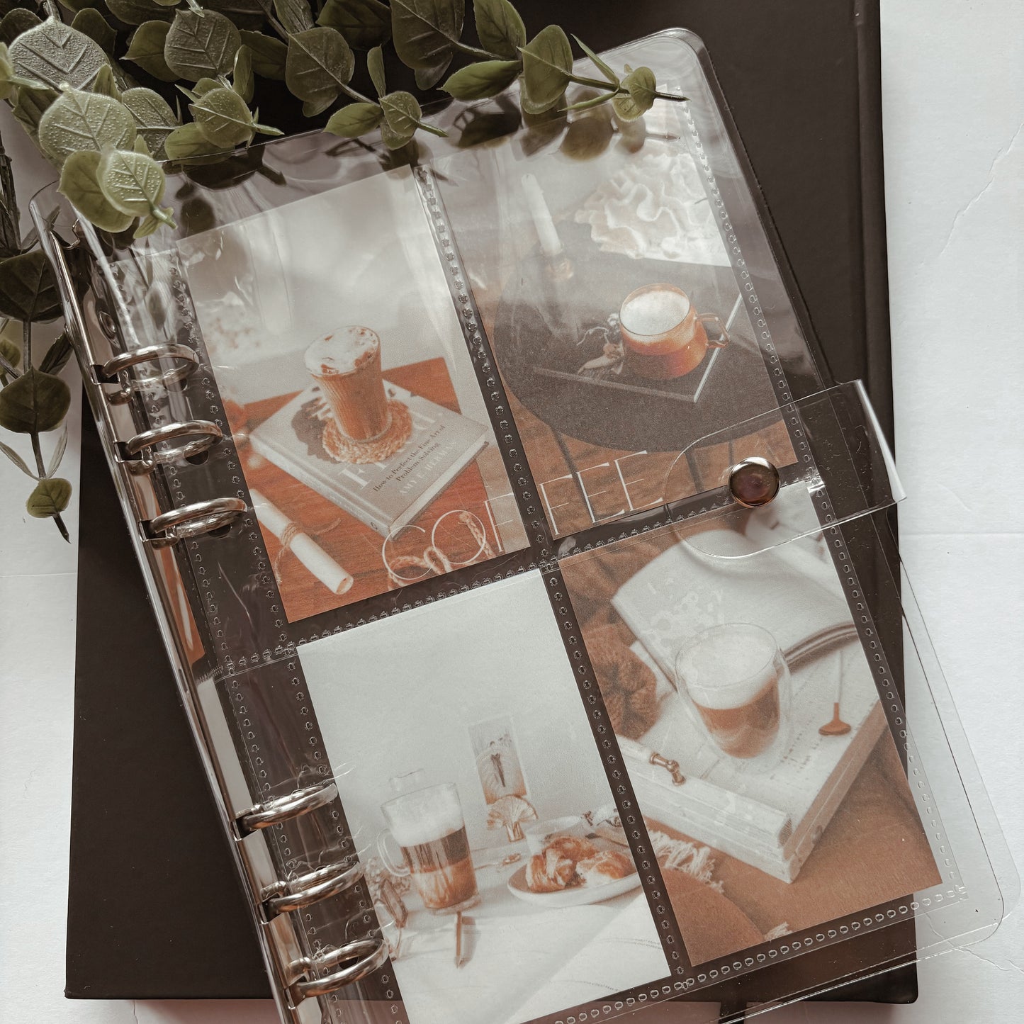 Coffee Aesthetic Binder Cards – Set of 4 (Fits A5 Binders)