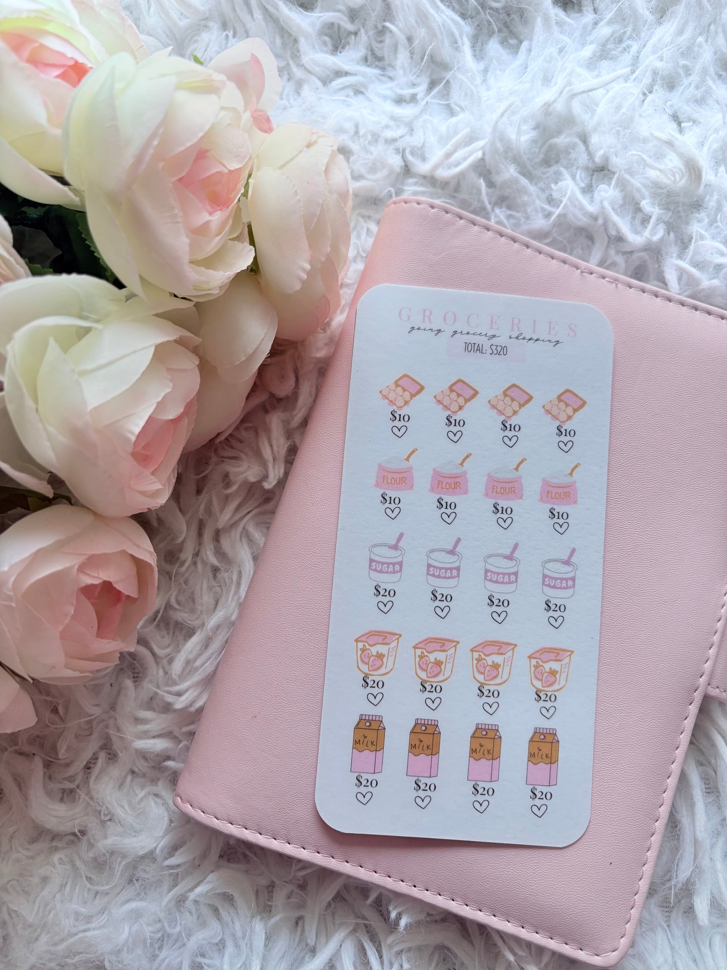 Grocery Savings Challenge- Pink & Brown