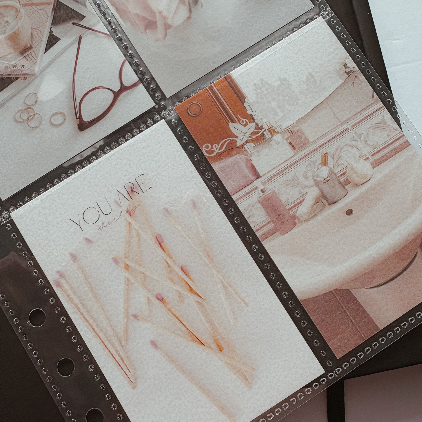 Be Kind Pink Aesthetic Binder Cards – Set of 4 (Fits A5 Binders)