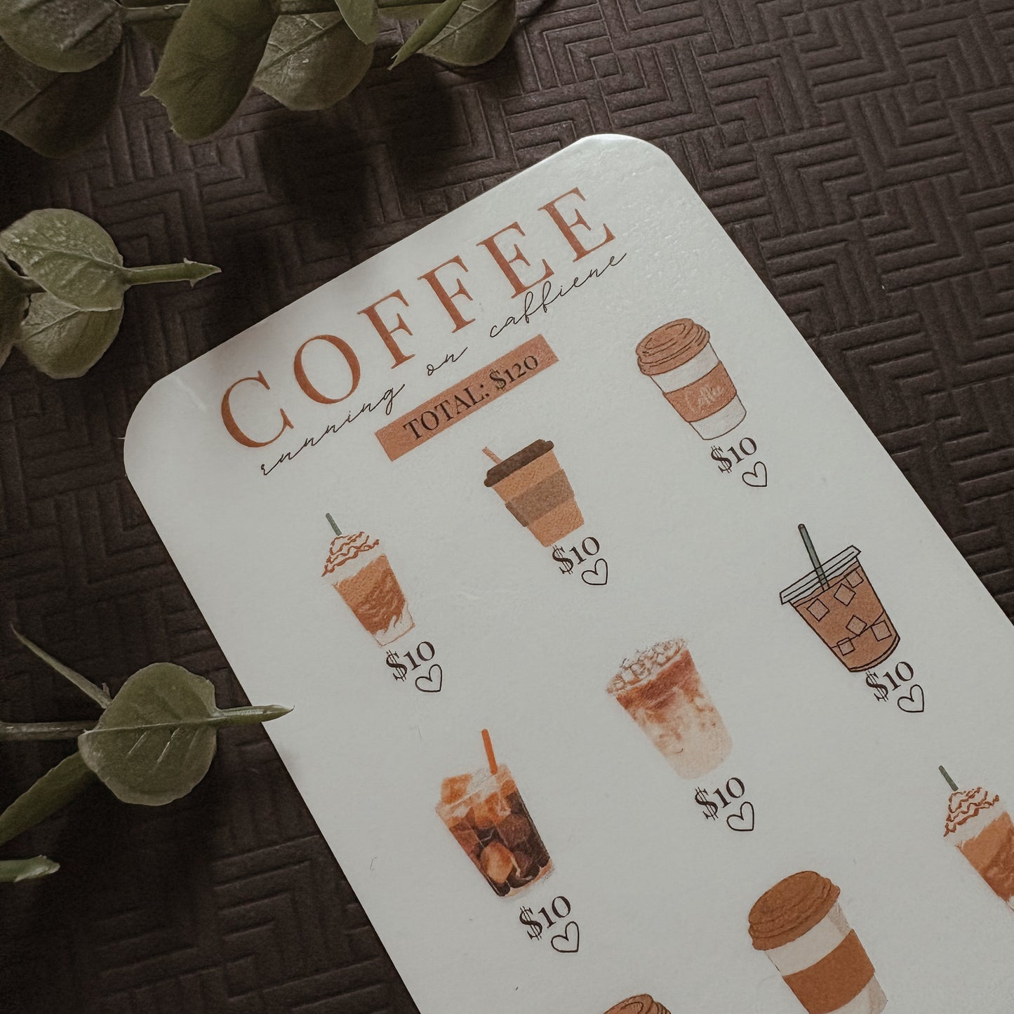 Brown Aesthetic Coffee Savings Challenge A6