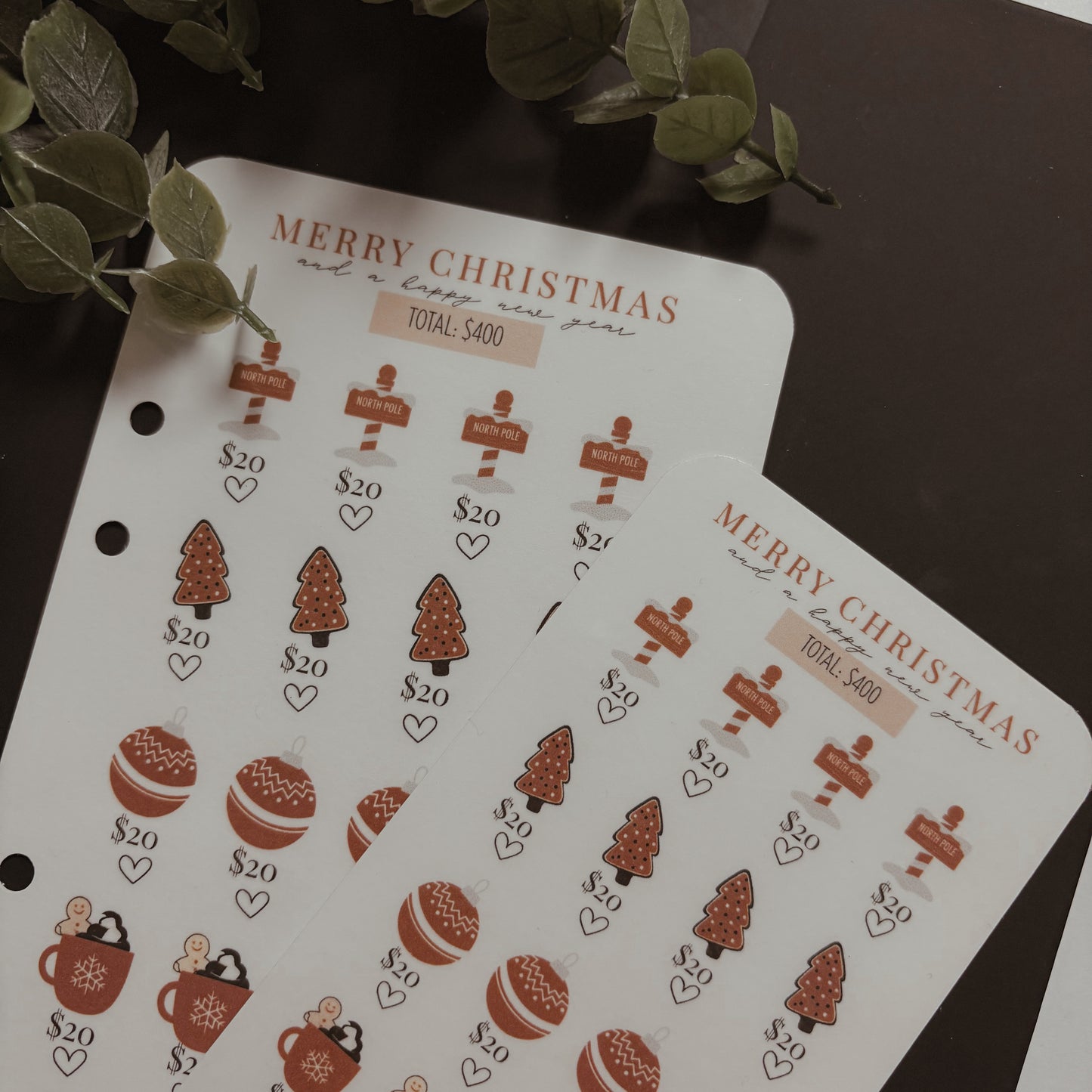 Brown Christmas Savings Challenge - A6