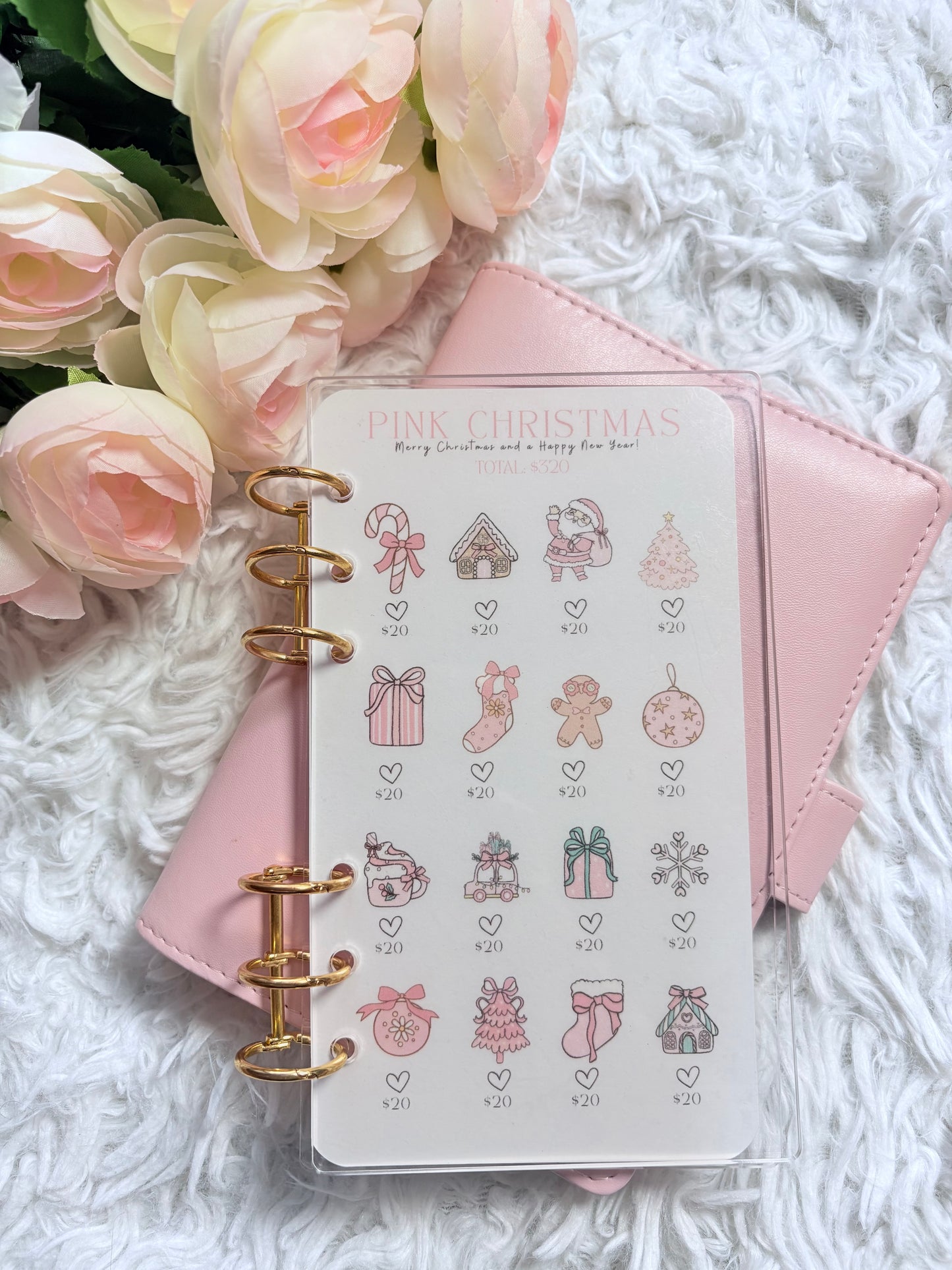 Pink Christmas Savings Challenge