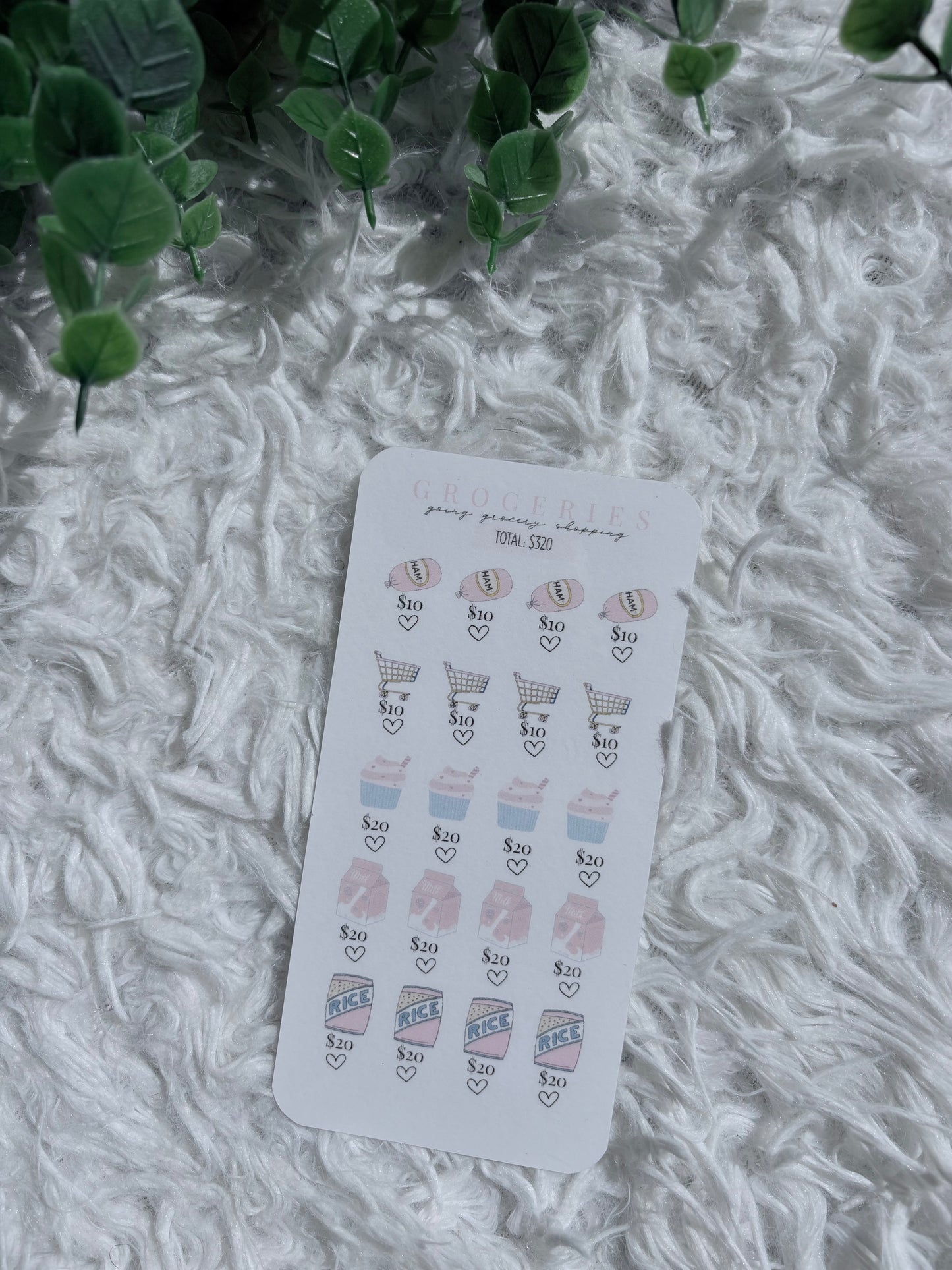 Pink & Blue Grocery Saving Challenge