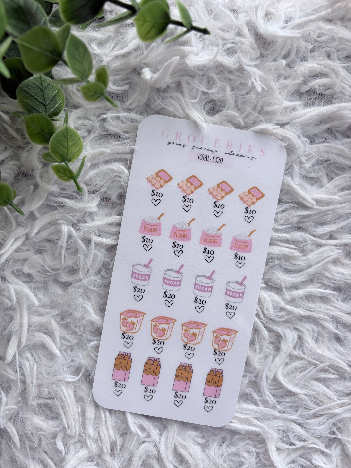 Pink & Brown Grocery Saving Challenge