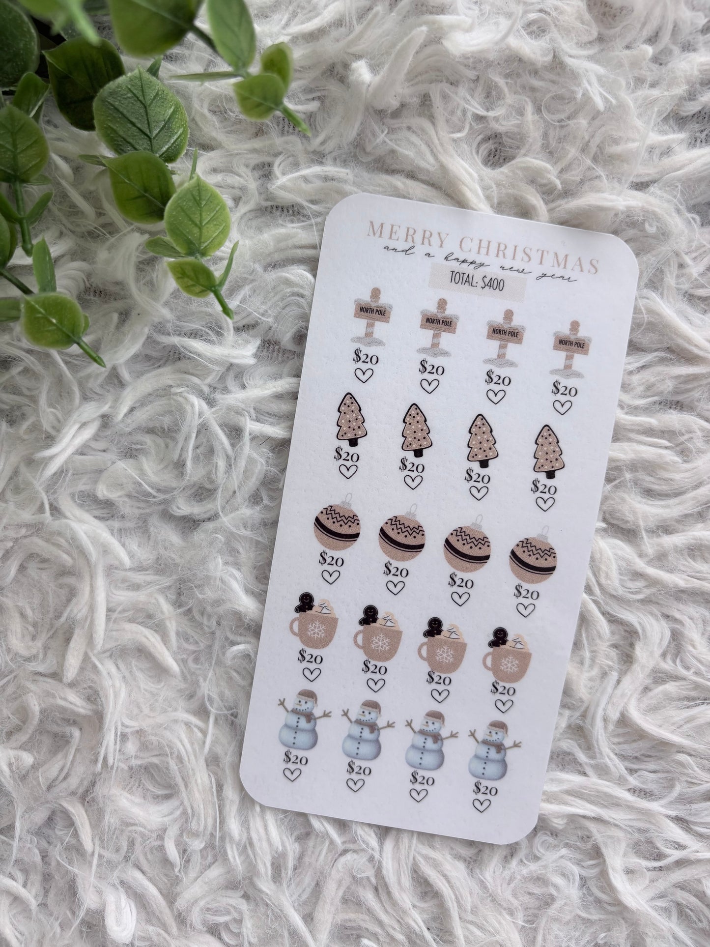 Tan Christmas Saving Challenge