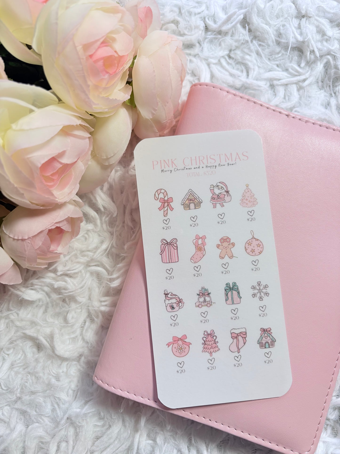 Pink Christmas Savings Challenge