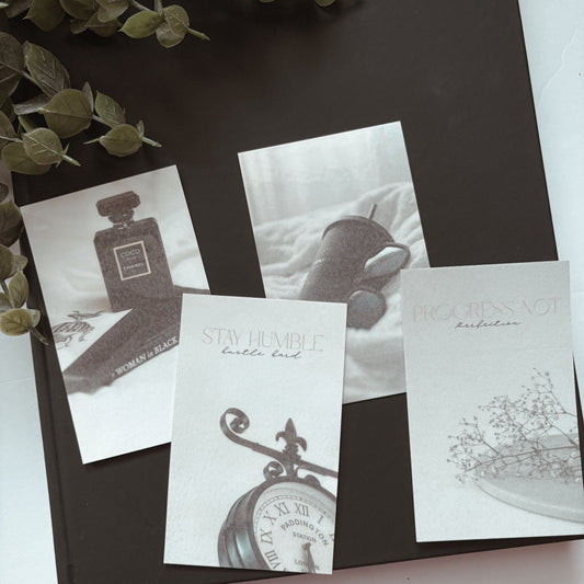 Aesthetic Binder Cards – Set of 4 (Fits A5 Binders)