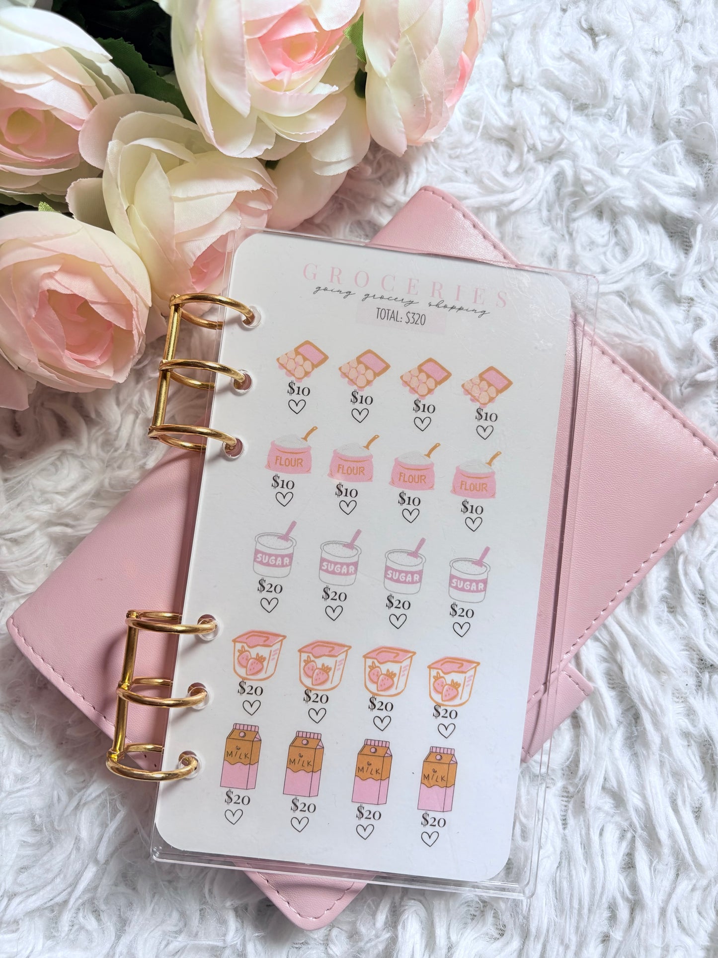 Grocery Savings Challenge- Pink & Brown