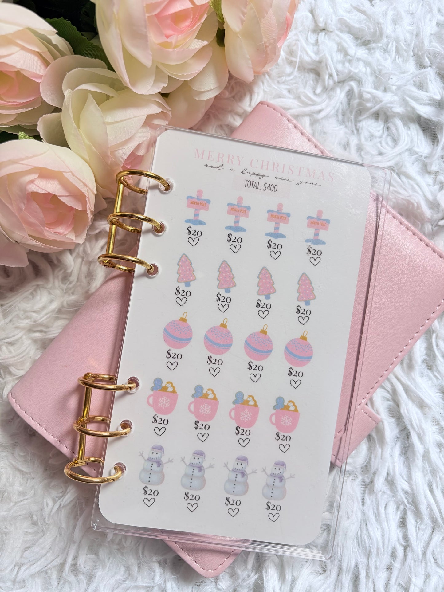 Christmas Savings Challenge- Pink & Blue