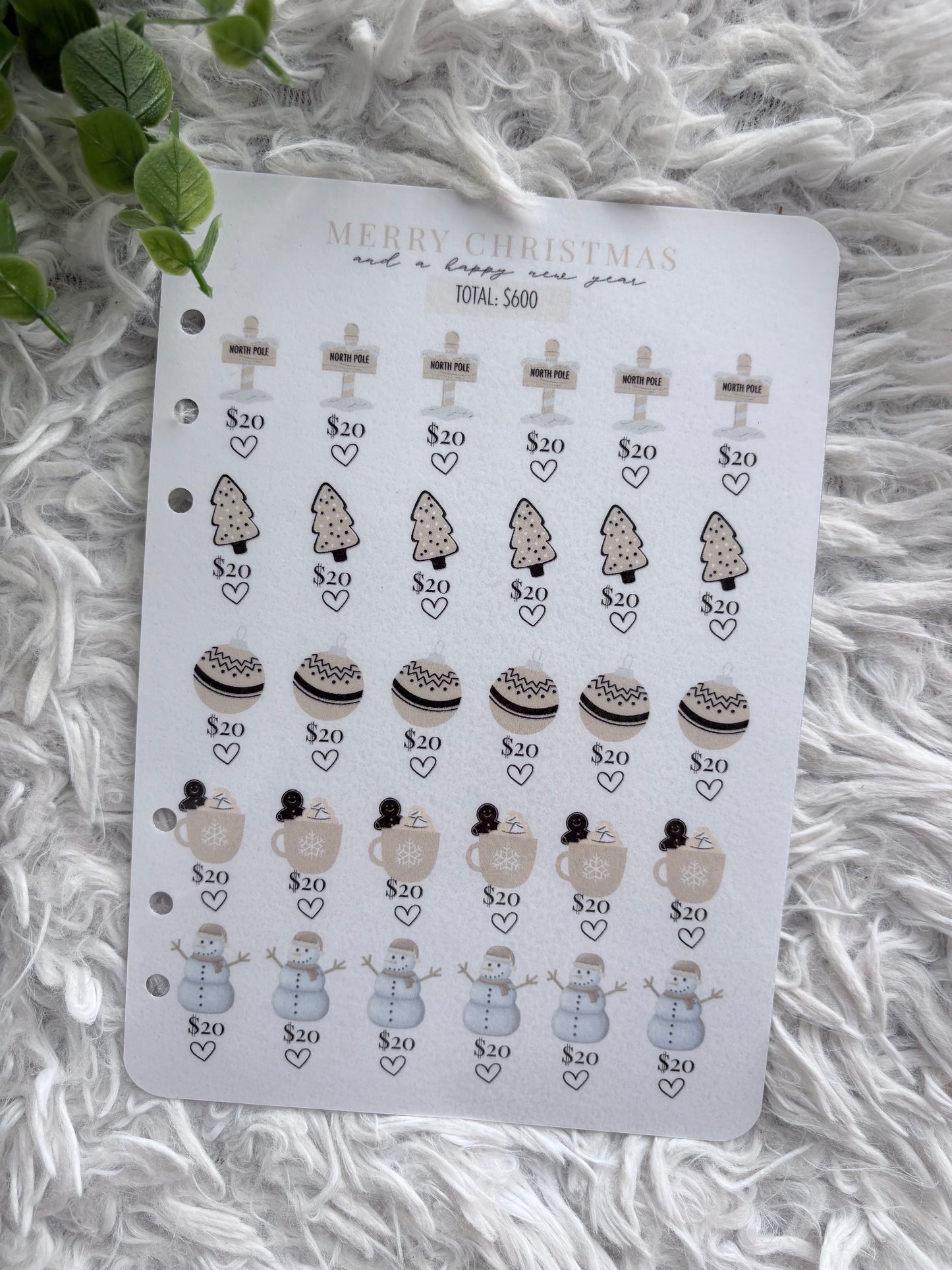 Tan Christmas Saving Challenge