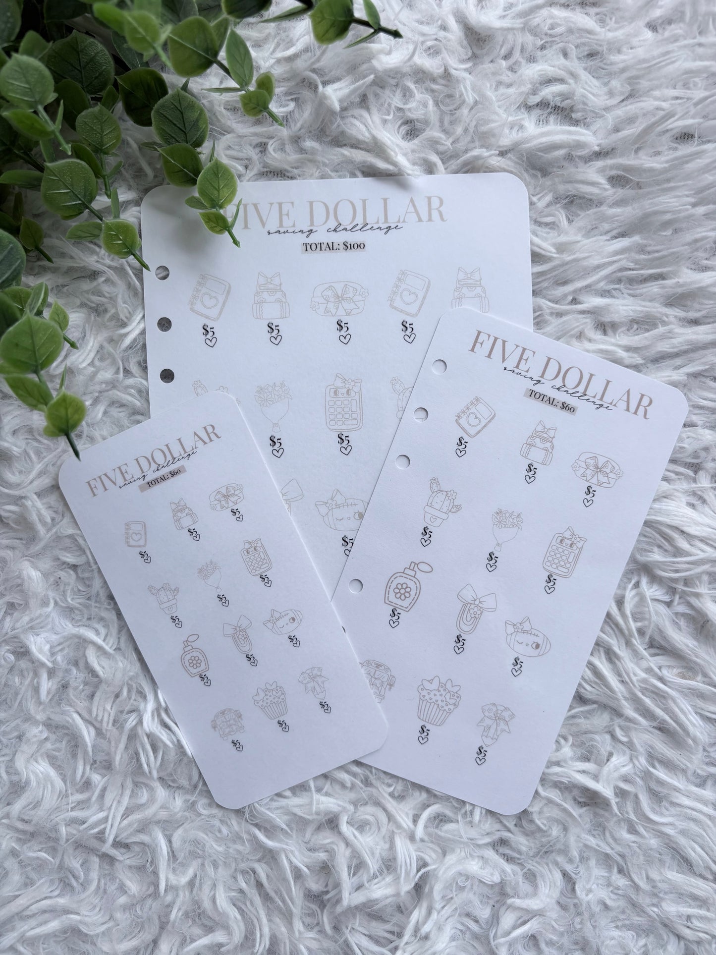 Tan Five Dollar Saving Challenge