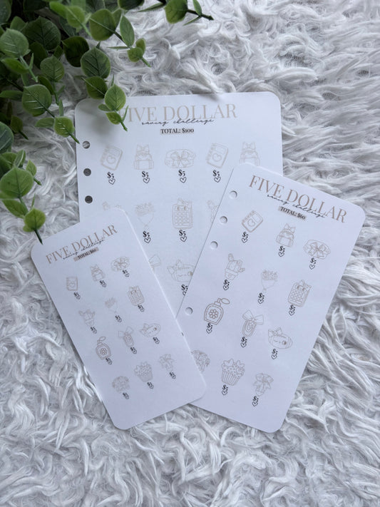 Tan Five Dollar Saving Challenge