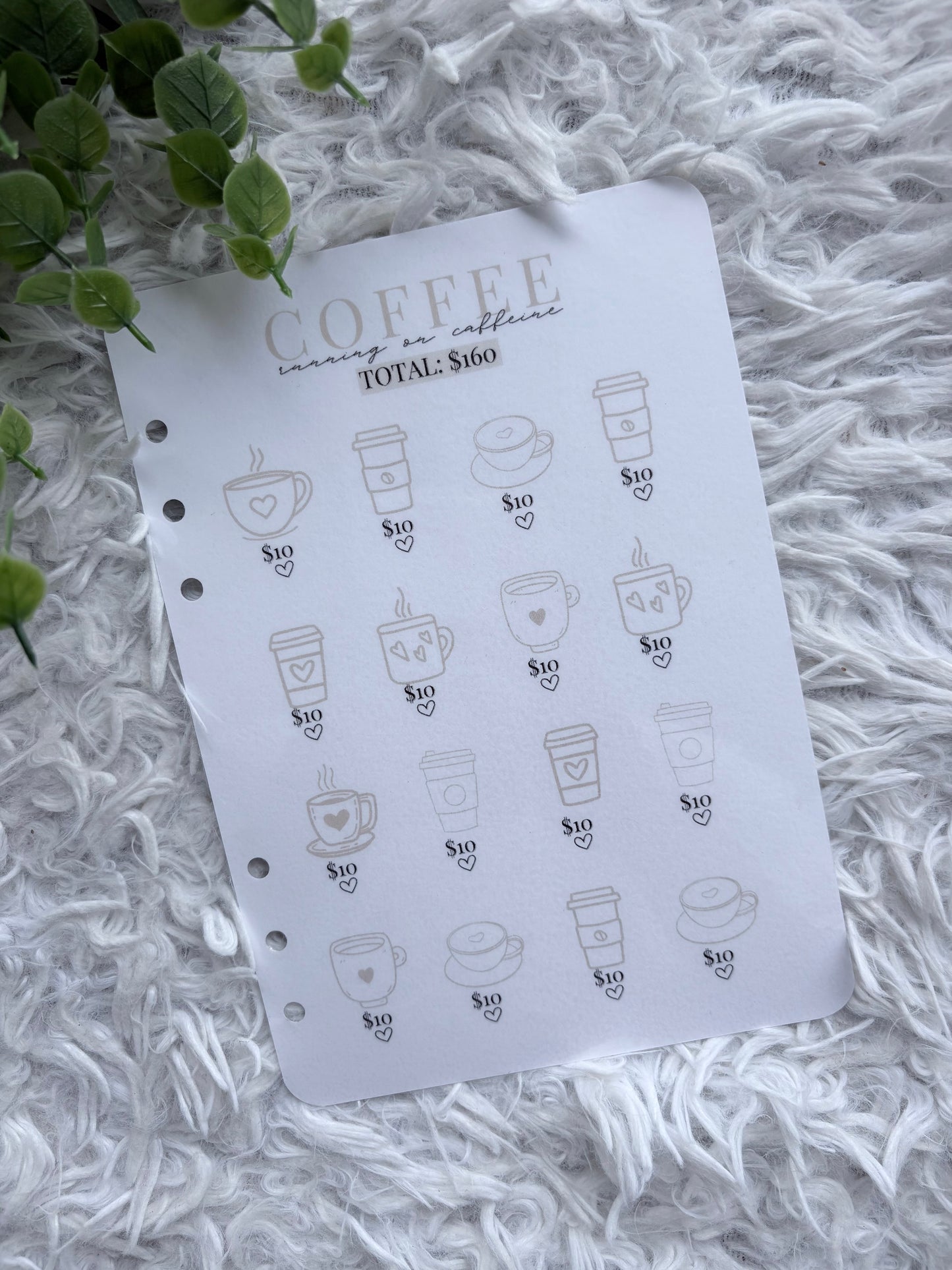 Tan Coffee Saving Challenge