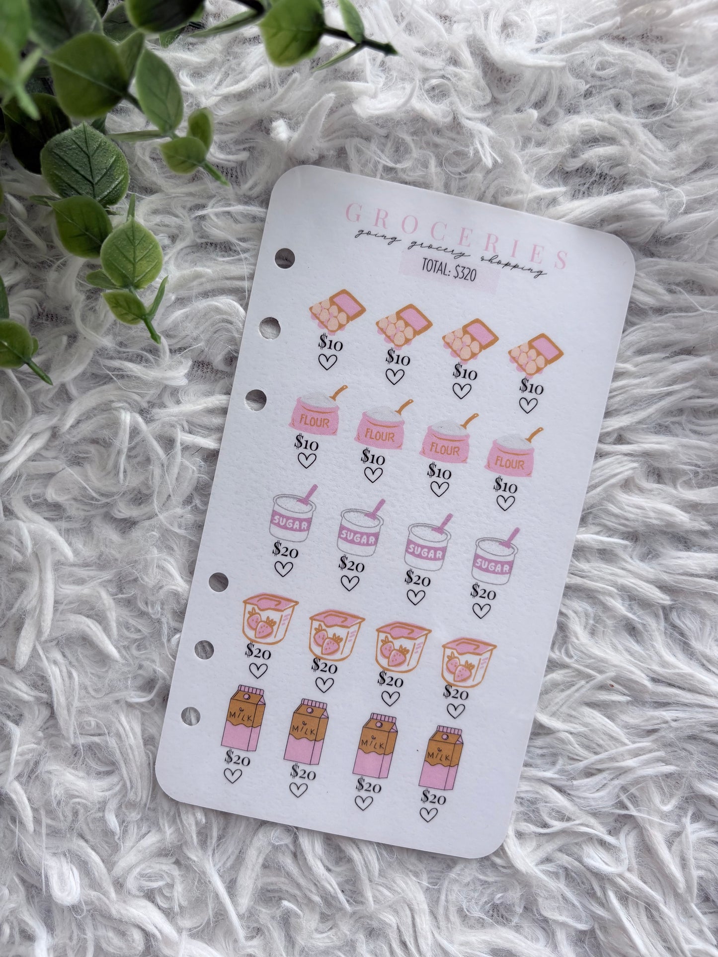 Pink & Brown Grocery Saving Challenge