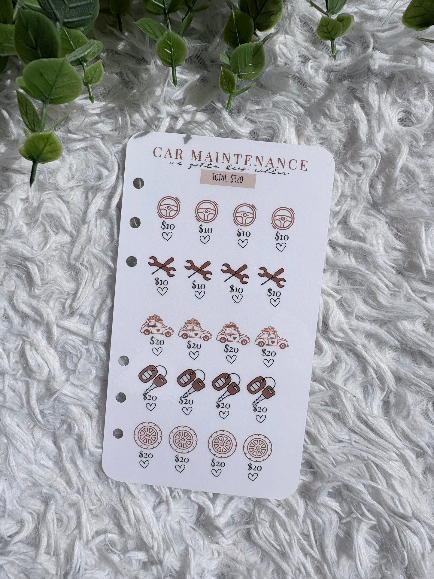 Brown Car Maintenance Saving Challenge
