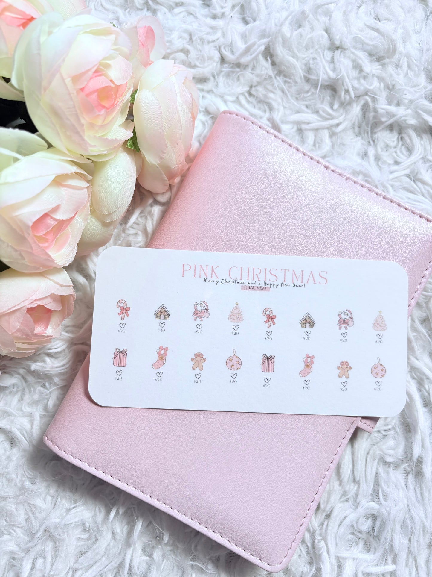 Pink Christmas Savings Challenge