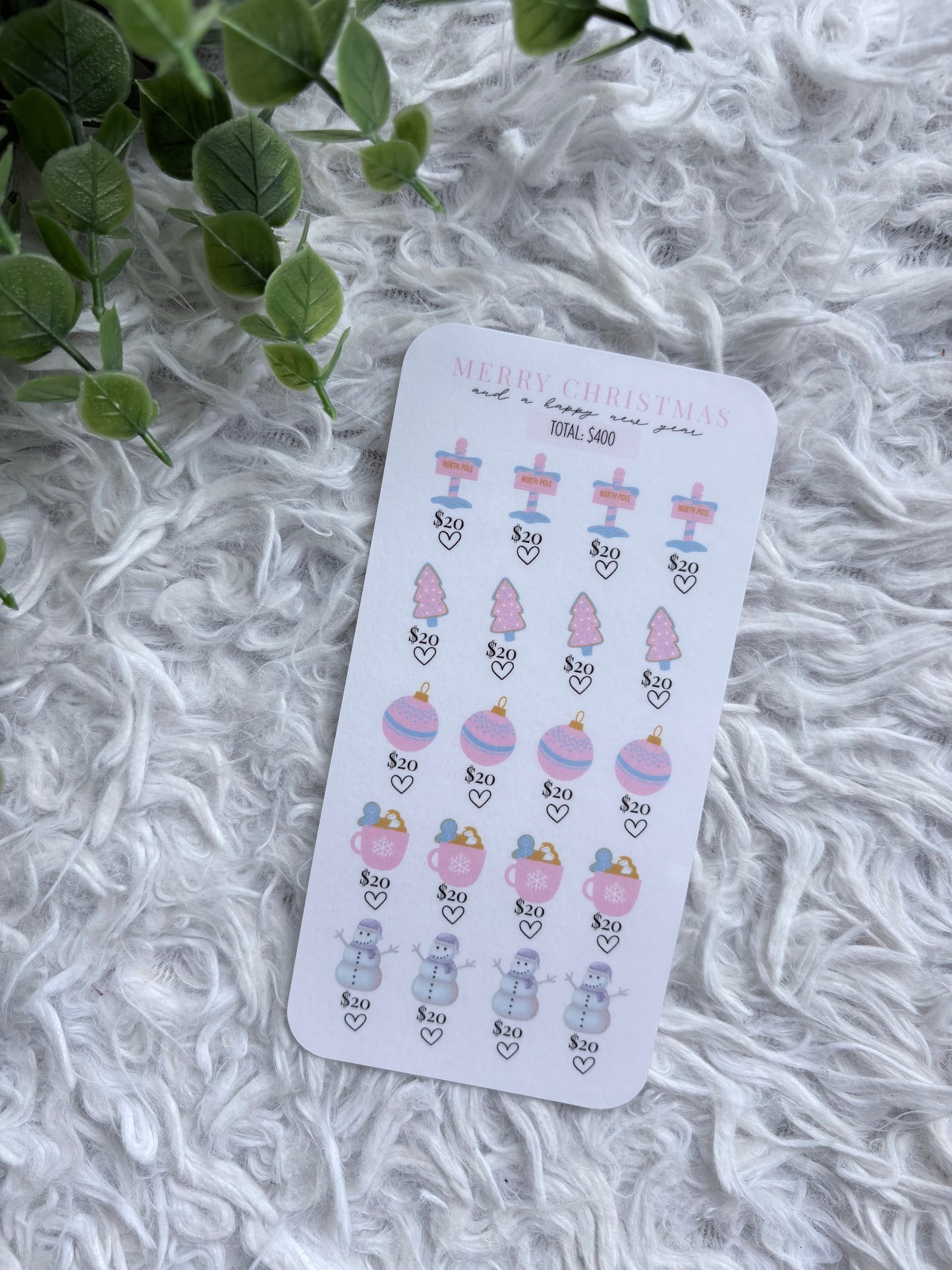 Pink & Blue Christmas Saving Challenge