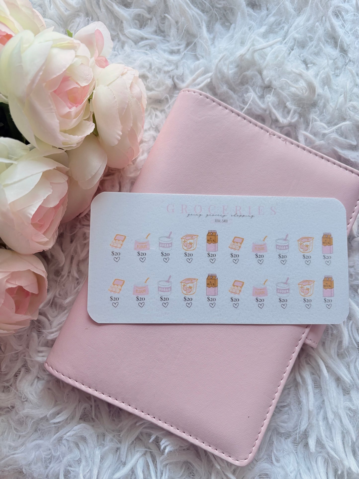 Grocery Savings Challenge- Pink & Brown