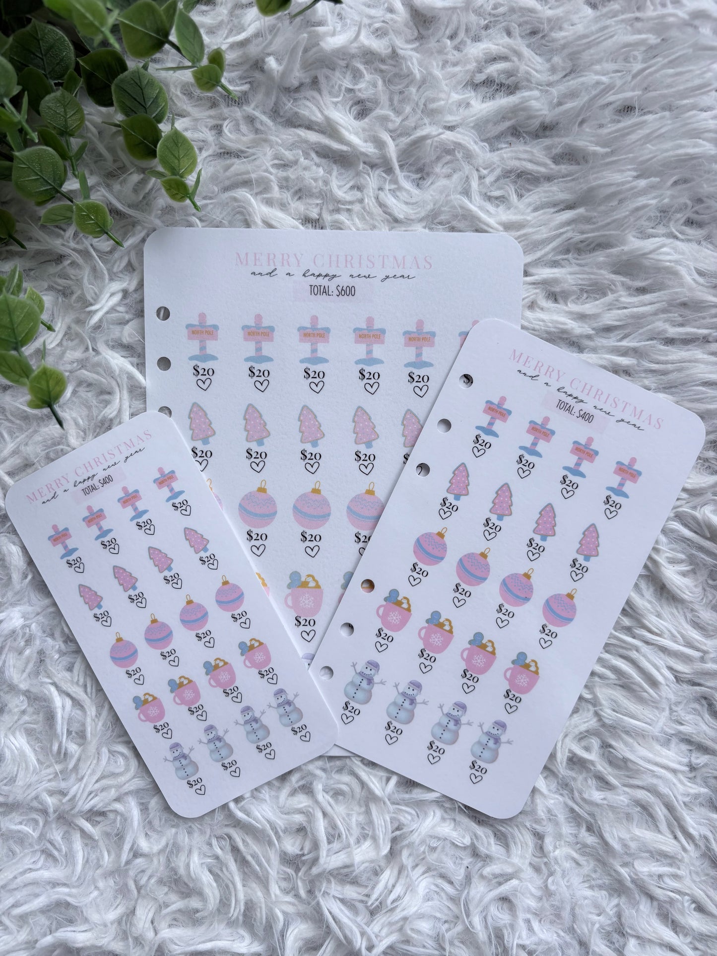 Pink & Blue Christmas Saving Challenge