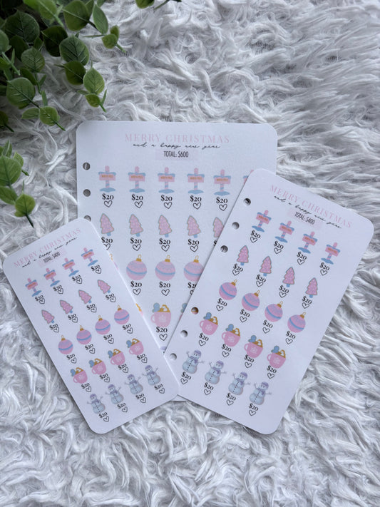 Pink & Blue Christmas Saving Challenge