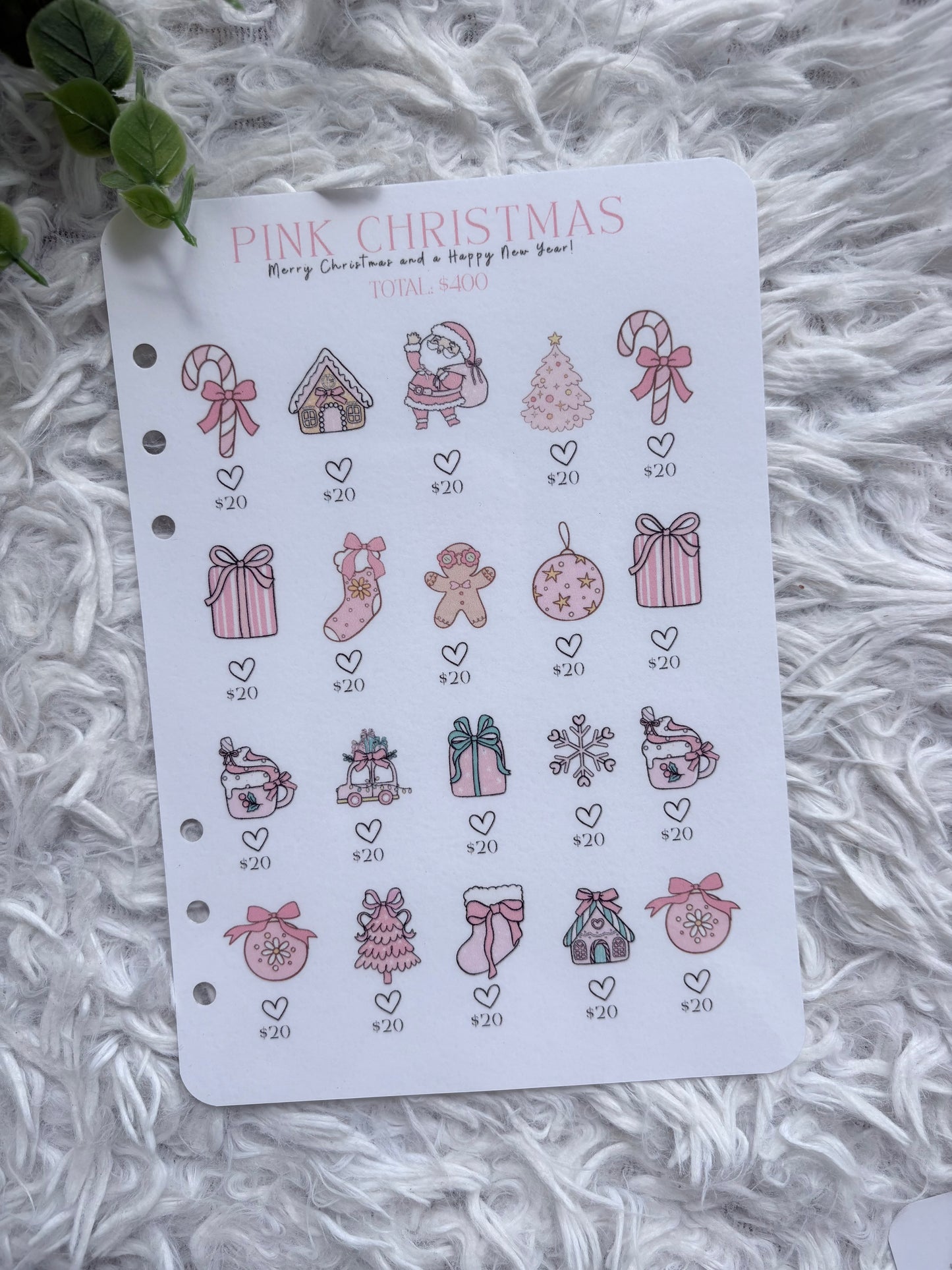 Pink Christmas Saving Challenge