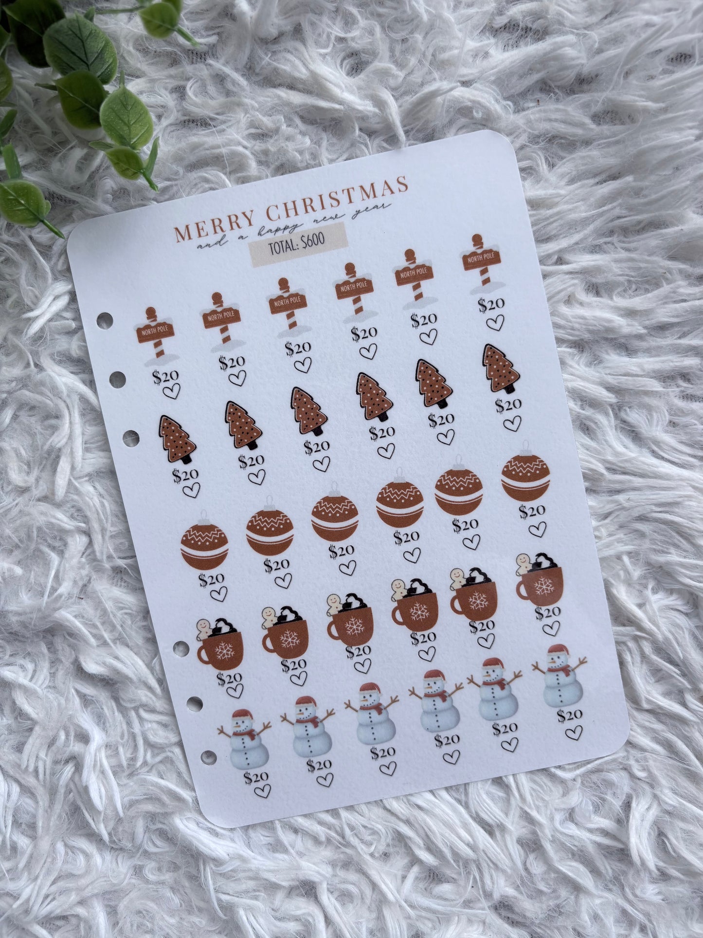 Brown Christmas Saving Challenge