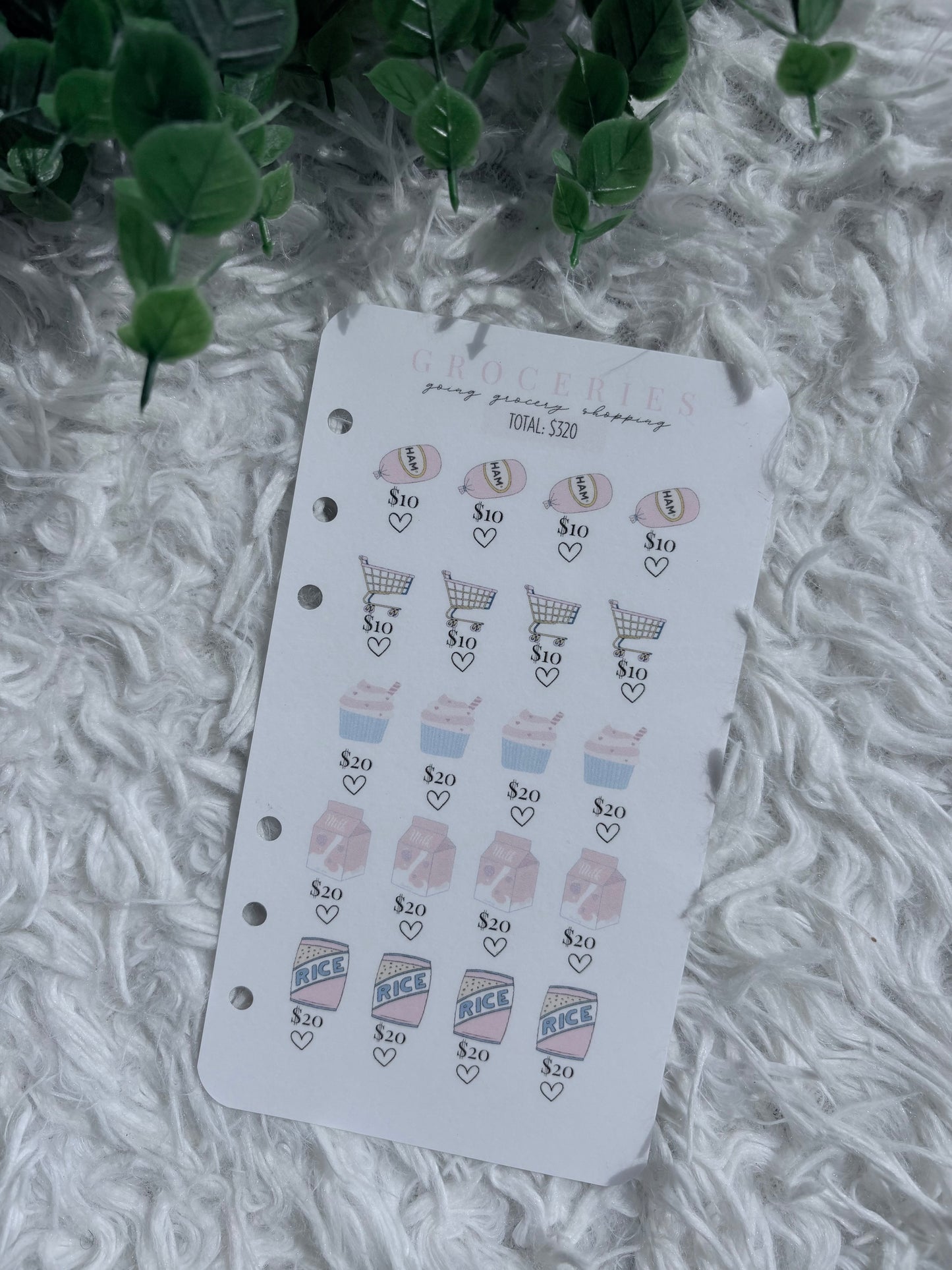 Pink & Blue Grocery Saving Challenge