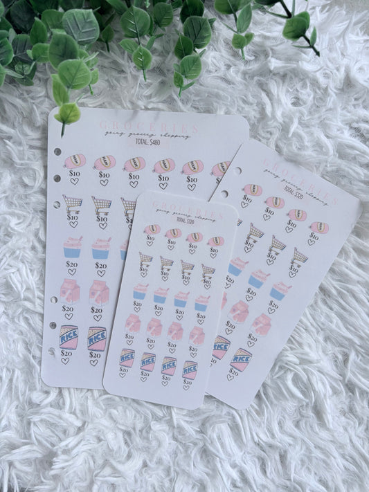 Pink & Blue Grocery Saving Challenge