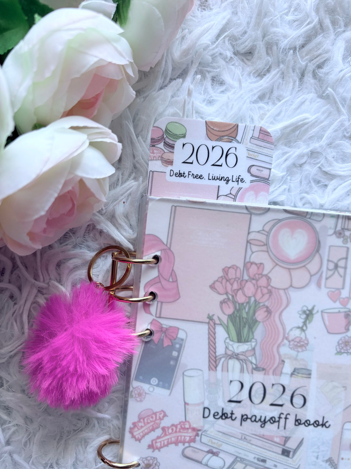 Pink Girly Budget Bookmark