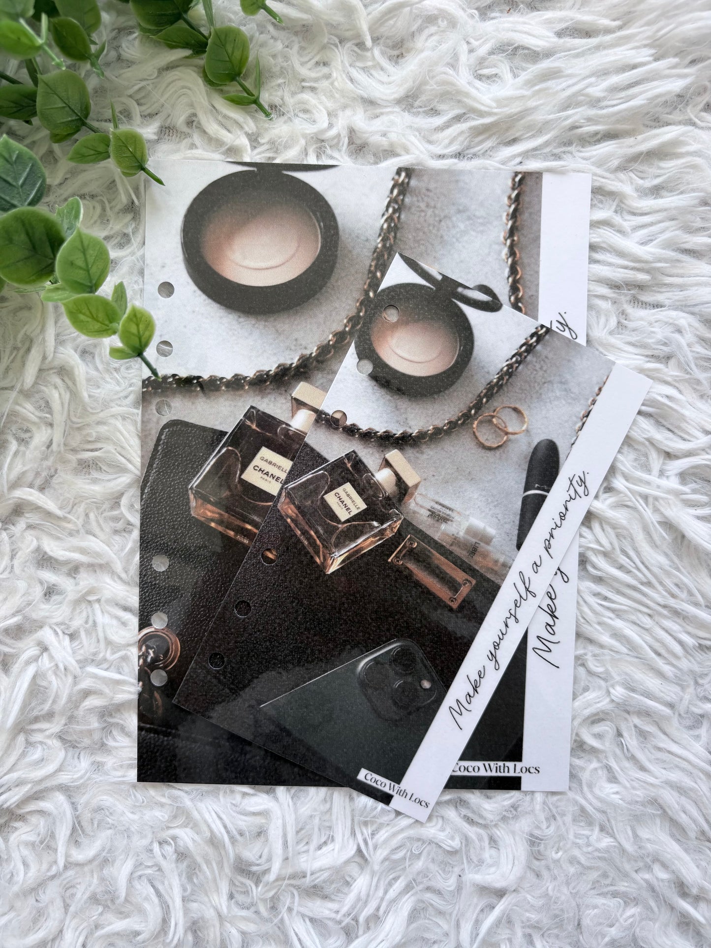 Black Chanel Budget Binder Dashboard | A6 & A5 Affirmation Dashboard Insert