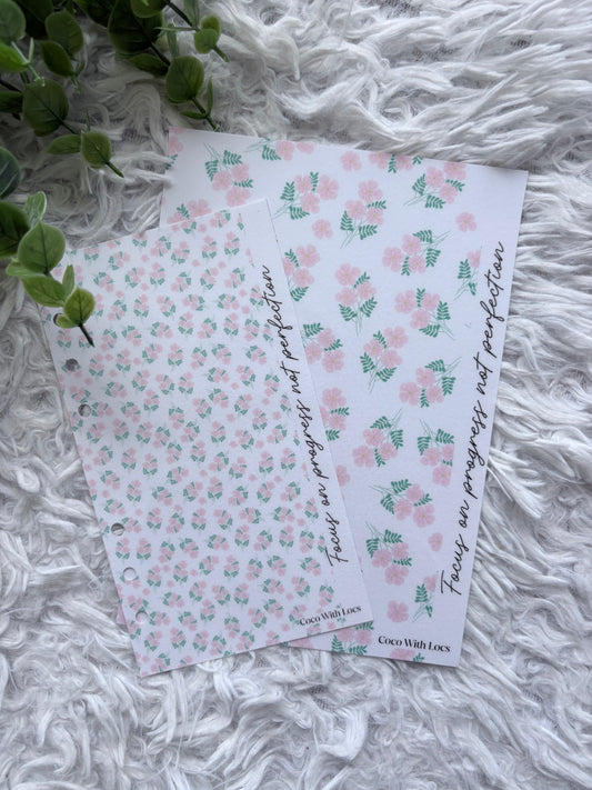 Floral Pink Budget Binder Dashboard | A6 & A5 Affirmation Dashboard Insert