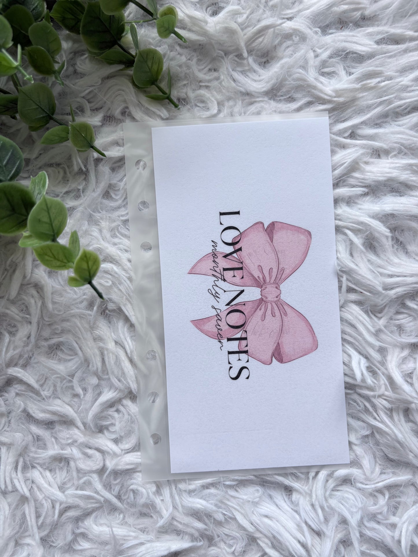 Love Notes Monthly Saver