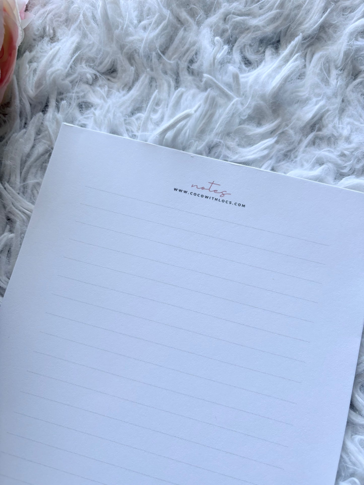 Pink Flower Notepad