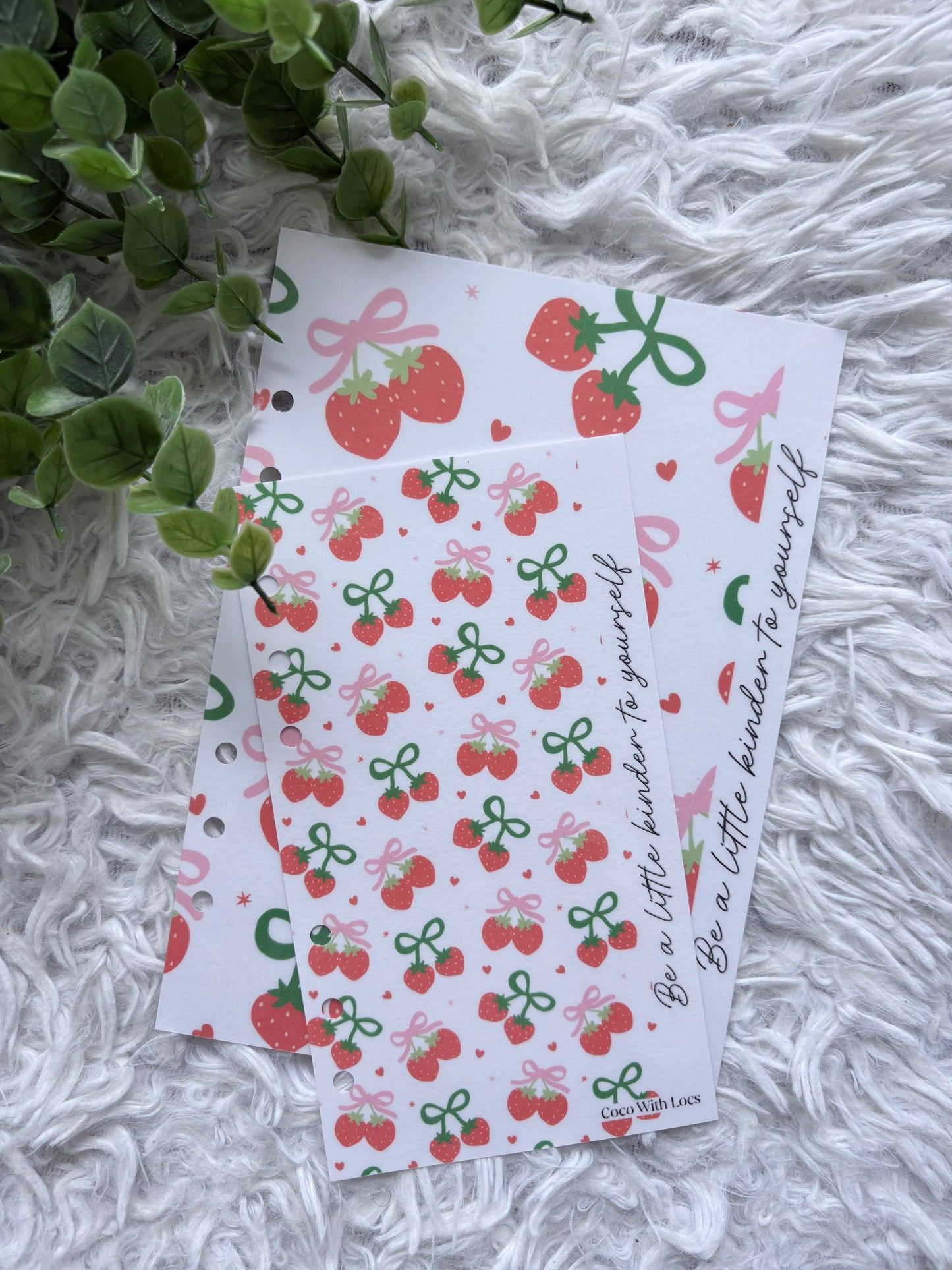 Strawberry Spring Budget Binder Dashboard | A6 & A5 Affirmation Dashboard Insert