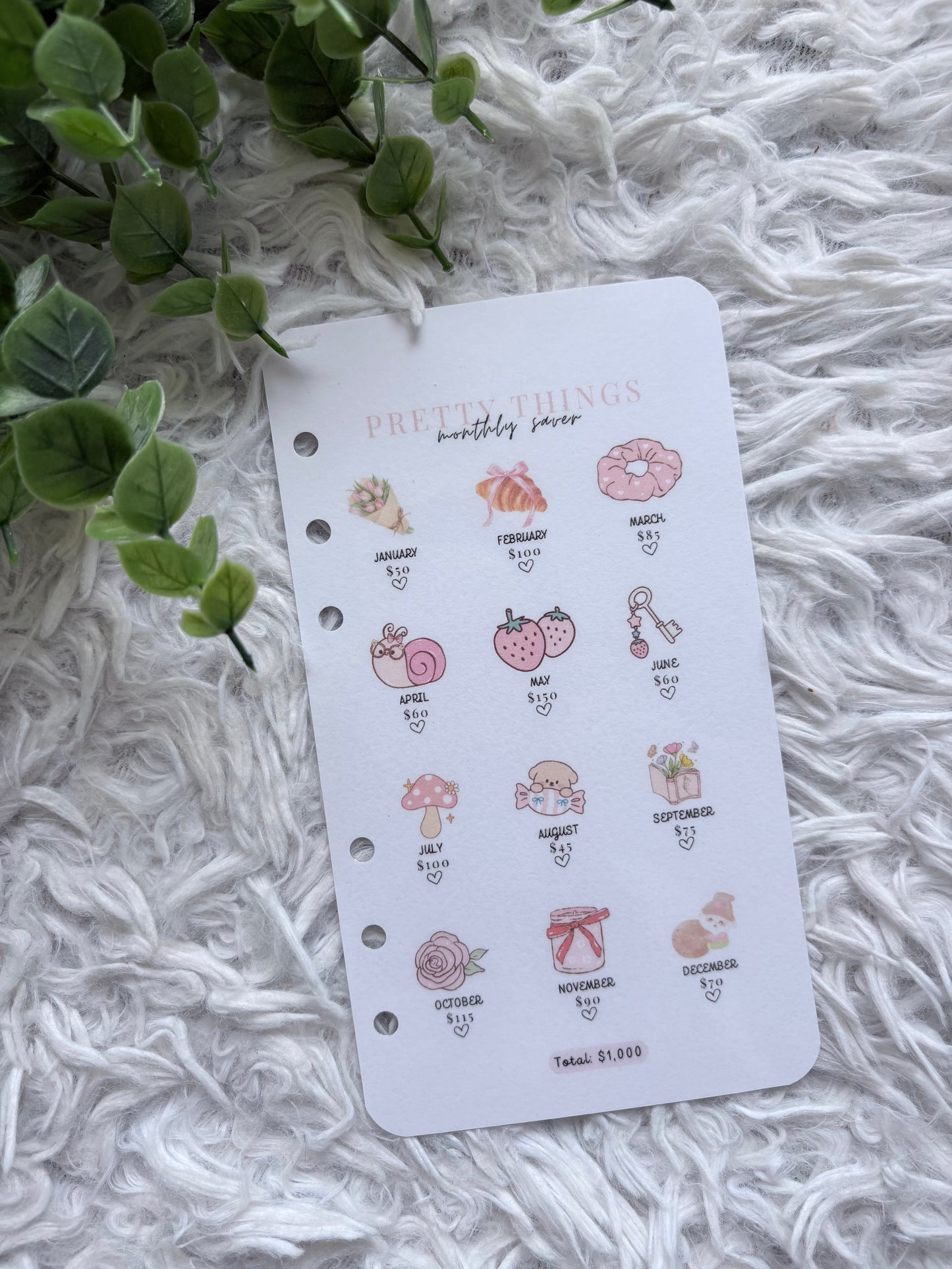 Pretty Things Monthly Saver