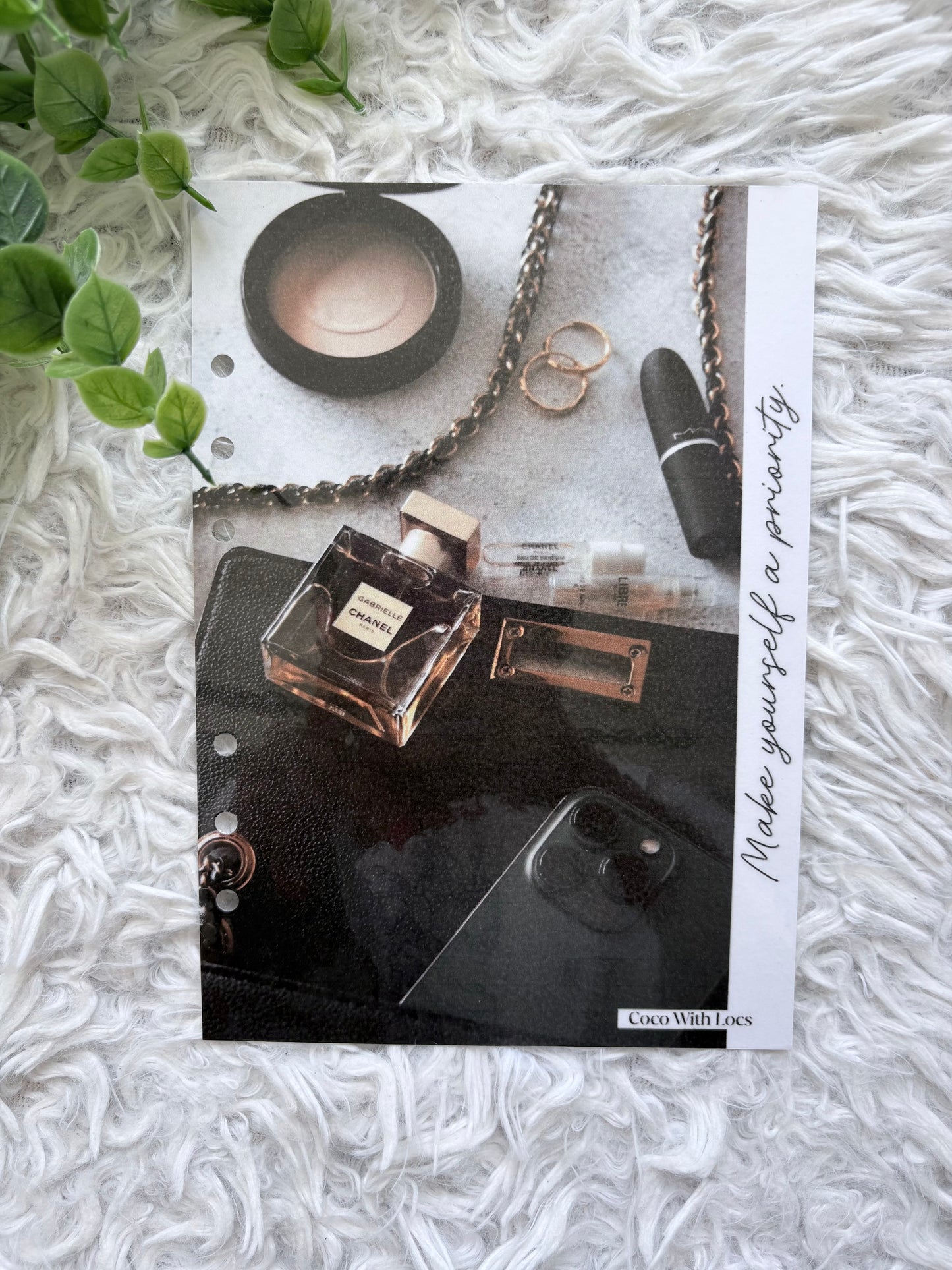 Black Chanel Budget Binder Dashboard | A6 & A5 Affirmation Dashboard Insert