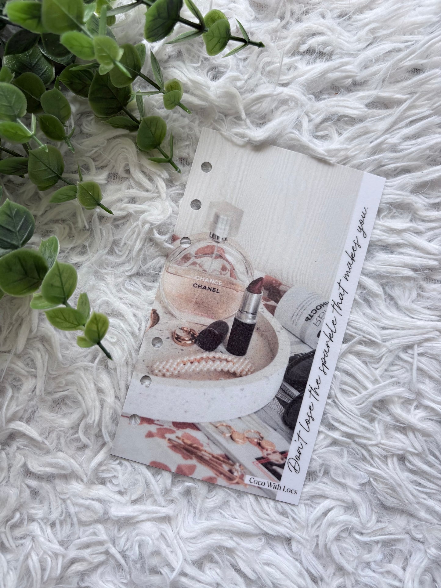 Chanel Beauty Budget Binder Dashboard | A6 & A5 Affirmation Dashboard Insert