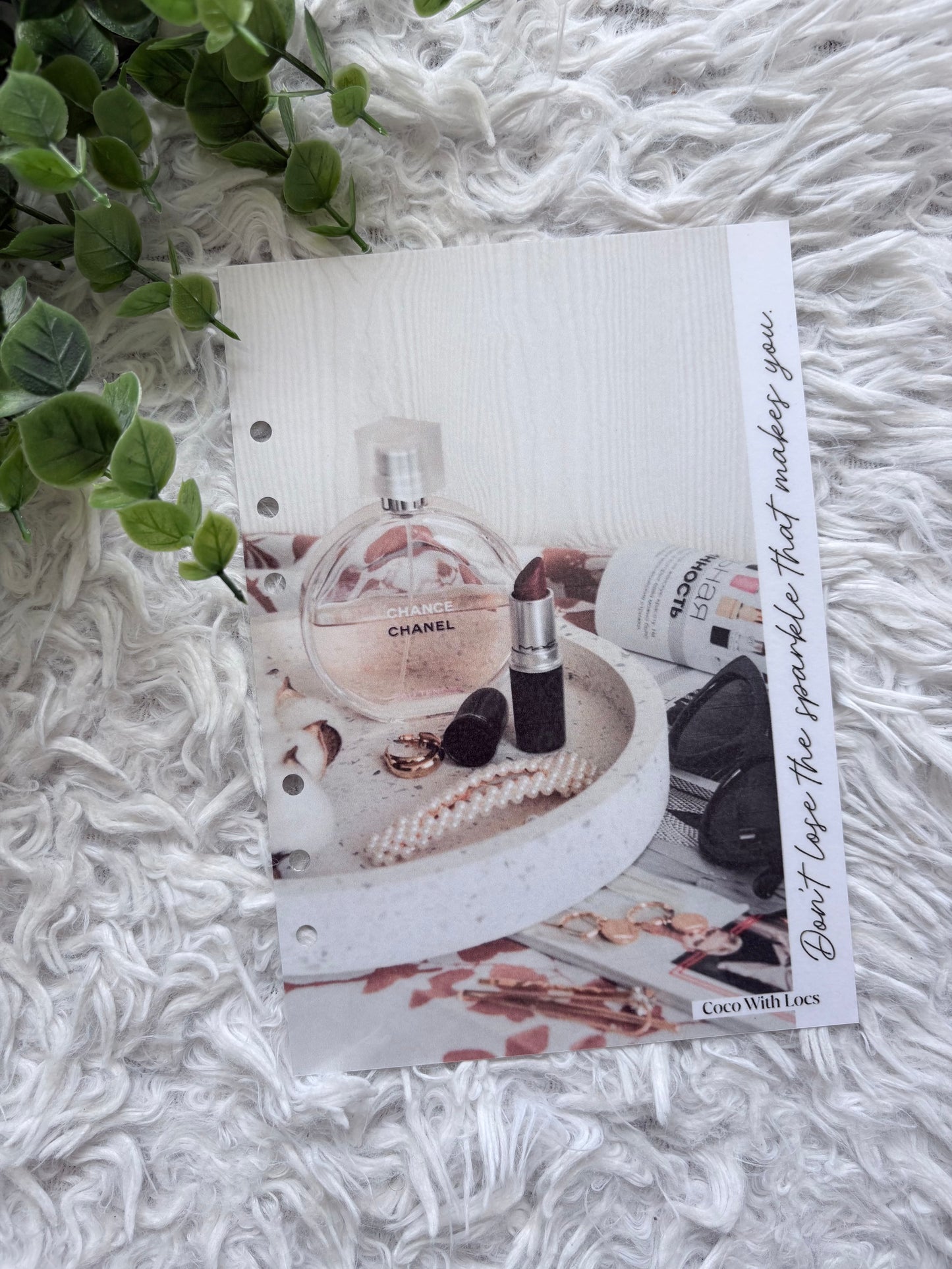 Chanel Beauty Budget Binder Dashboard | A6 & A5 Affirmation Dashboard Insert