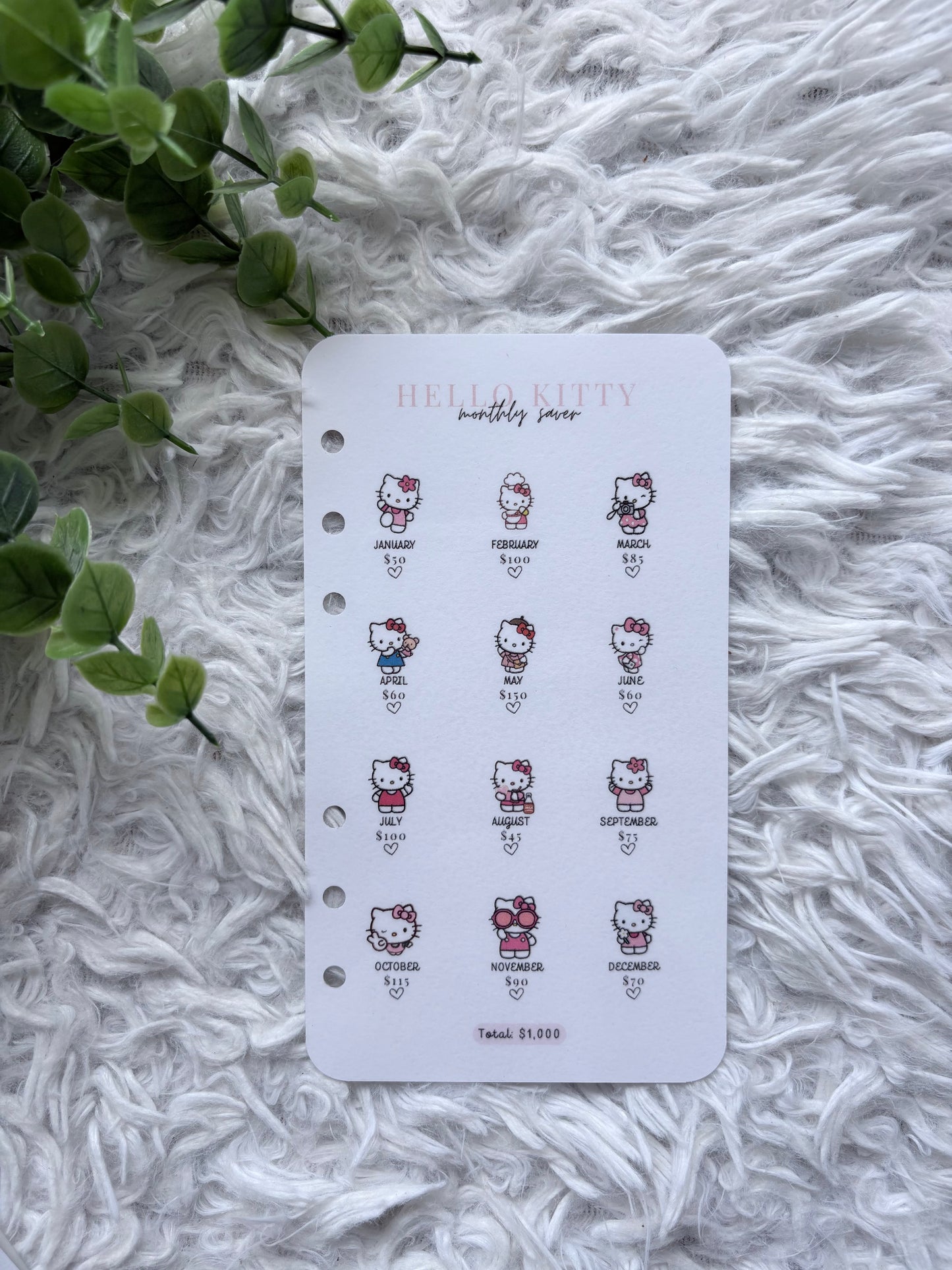 Hello Kitty Monthly Saver