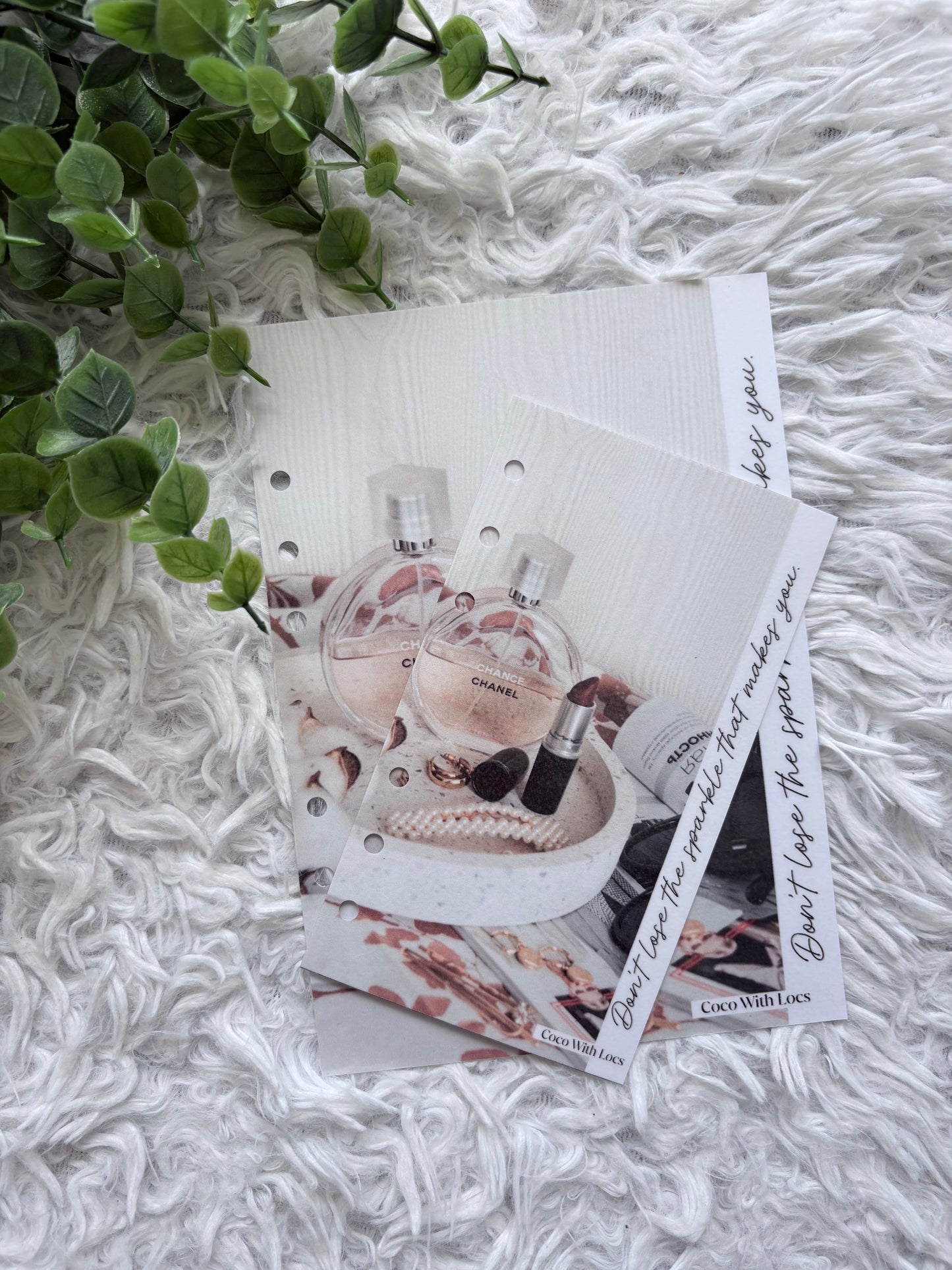 Chanel Beauty Budget Binder Dashboard | A6 & A5 Affirmation Dashboard Insert