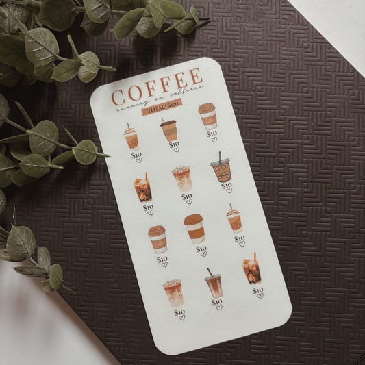 Brown Aesthetic Coffee Savings Challenge A6