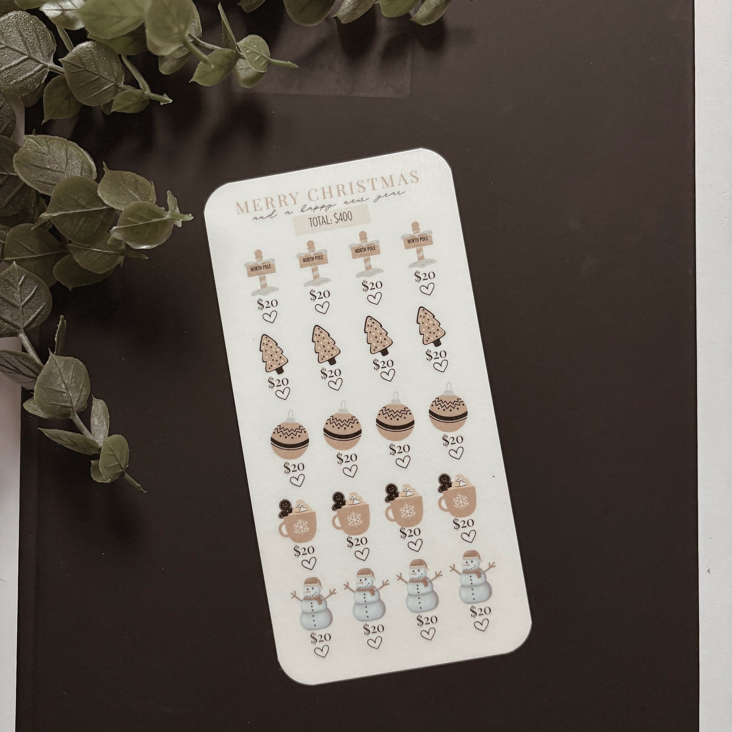 Tan Luxe Christmas Savings Challenge - A6